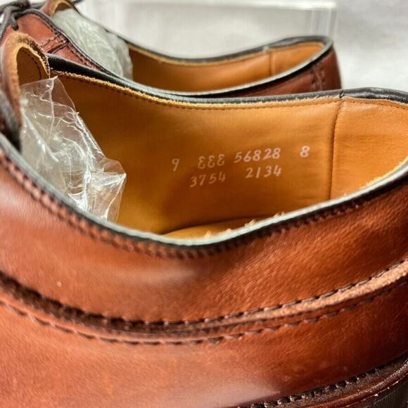 Allen Edmonds Shoes Men's Size 9 Brown Stockbridge Lace Up Oxfords Split Toe - Picture 3 of 11